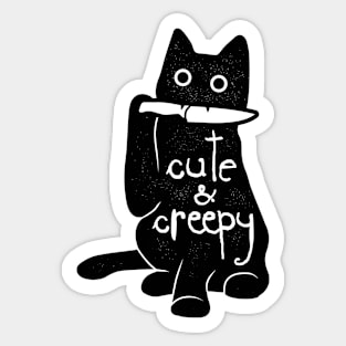 Cute and creepy Sticker